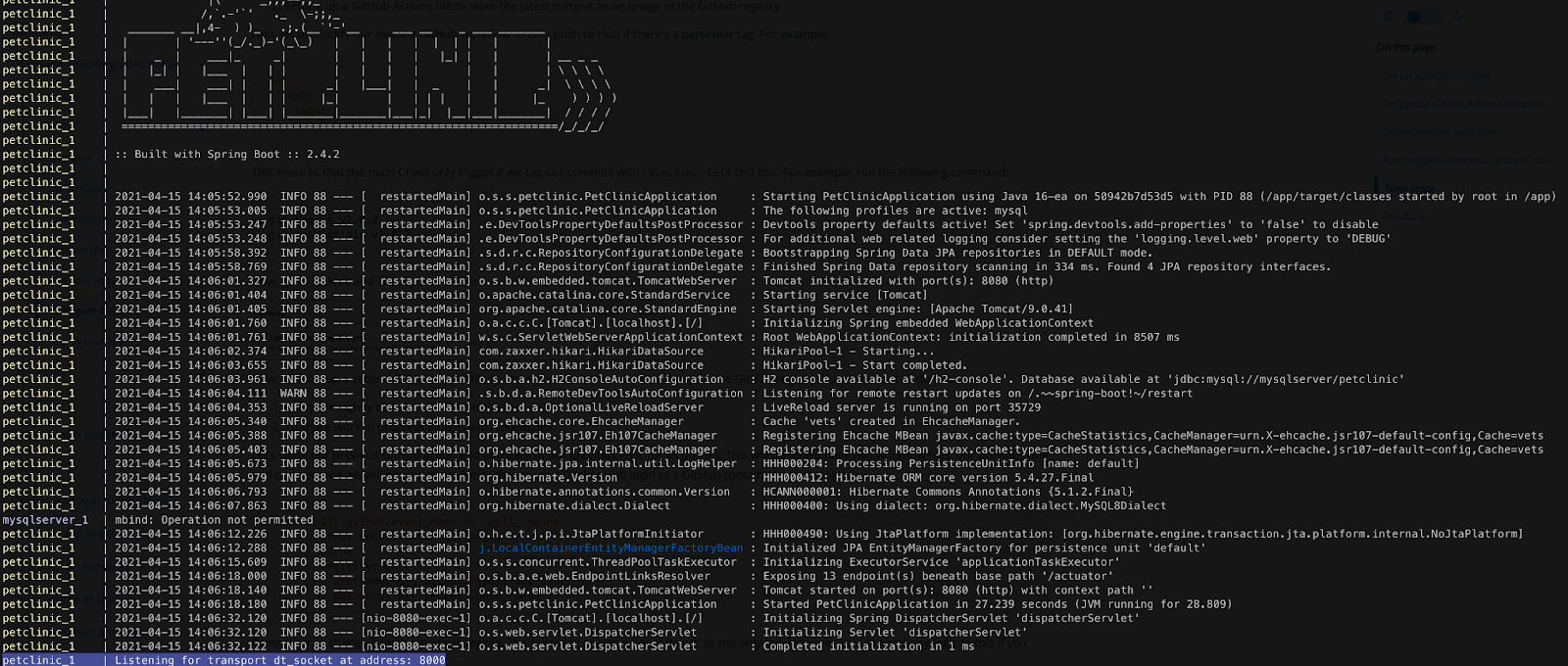 Compose log file 